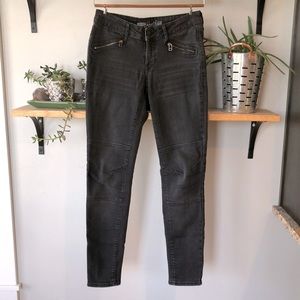 Old Navy Rockstar Skinny Faded Black Moto Jeans Size 4